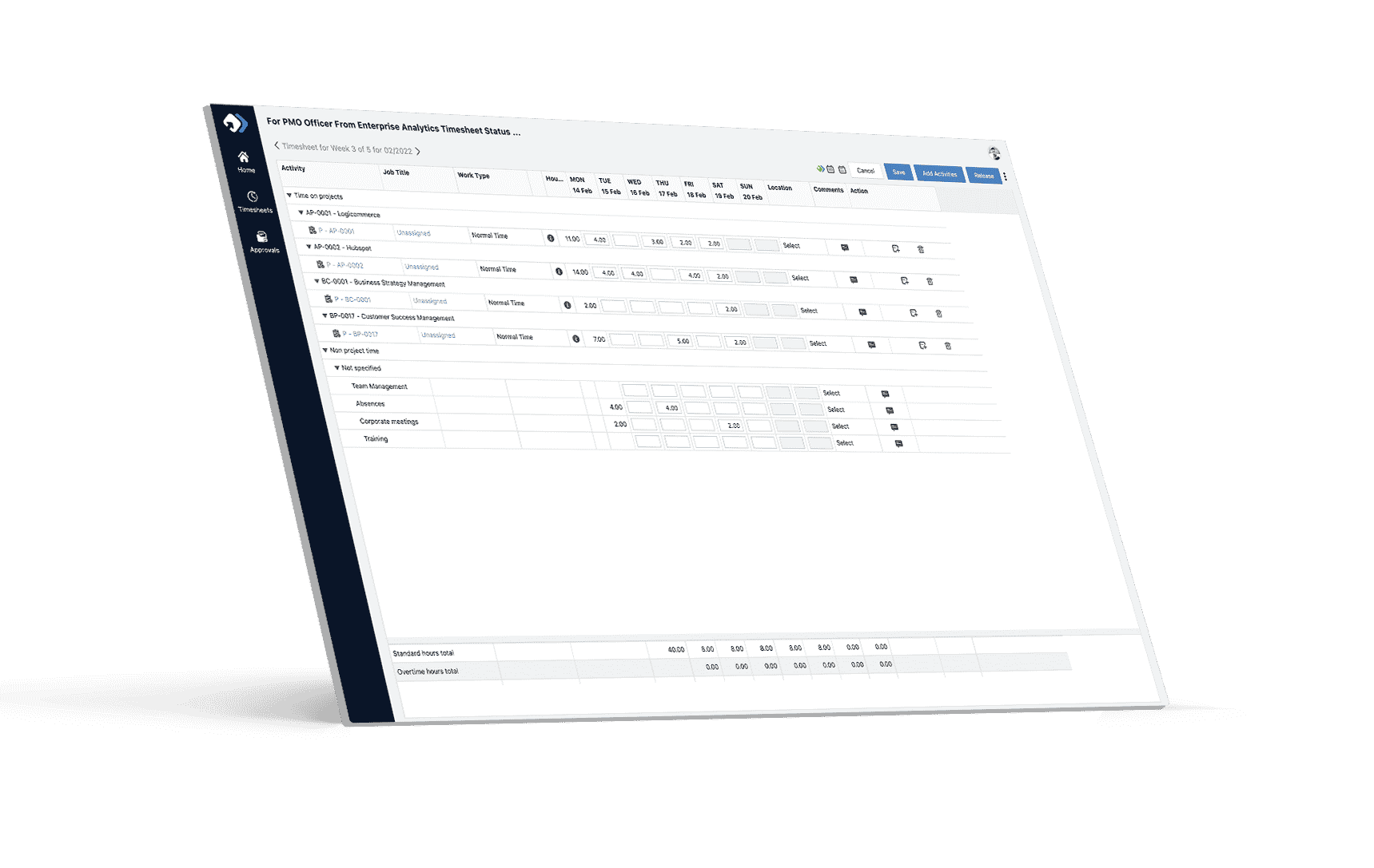 Time and Status Reporting - Adaptive Project Management PPM