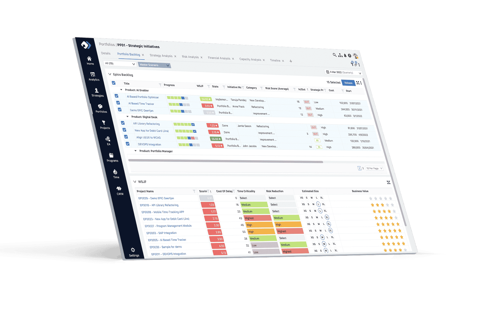 Backlog-management - Enterprise Agile Planning PPM